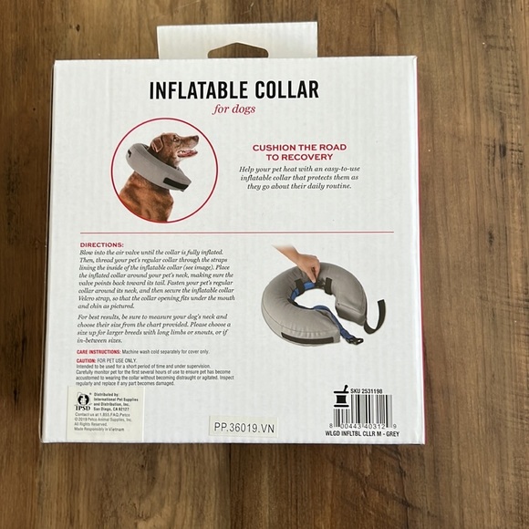 Inflatable Collar for dogs. Size Medium. Fits Neck Size: 15-30 inches. NWOT - Picture 5 of 6
